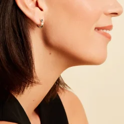 Histoire d'Or Créoles Printemps Précieux Or Jaune Topaze Sale