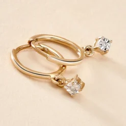 Histoire d'Or Créoles Racquel Or Jaune Diamant Online