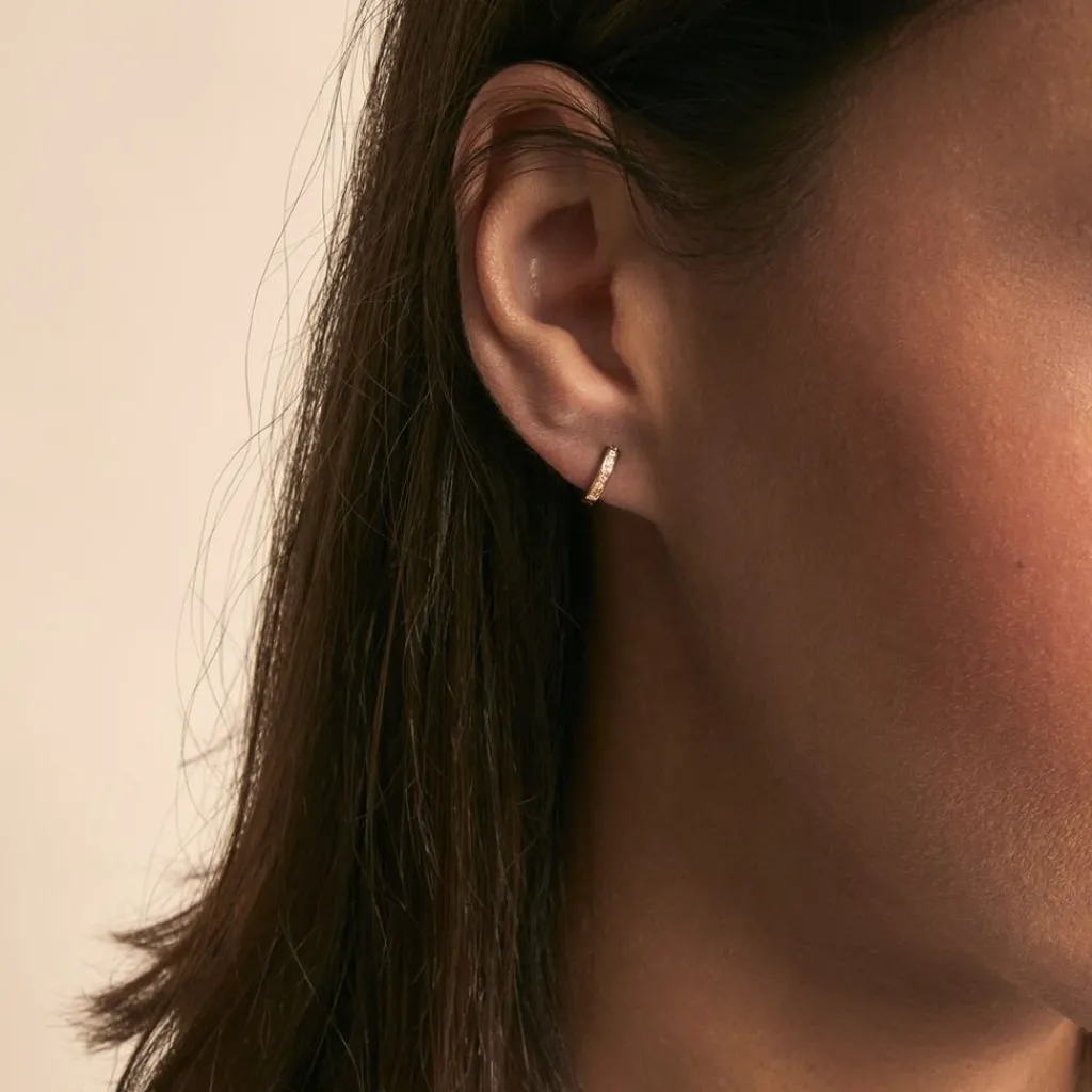 Histoire d'Or Créoles Rio Argent Blanc Oxyde De Zirconium argent rose oxyde champagne New