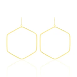 Histoire d'Or Créoles Roseane Hexagone Or Jaune New
