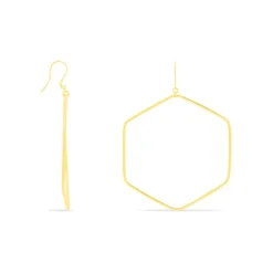 Histoire d'Or Créoles Roseane Hexagone Or Jaune New