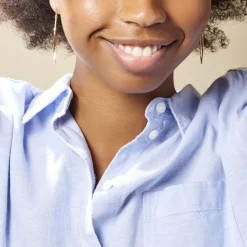 Histoire d'Or Créoles Roseane Hexagone Or Jaune New