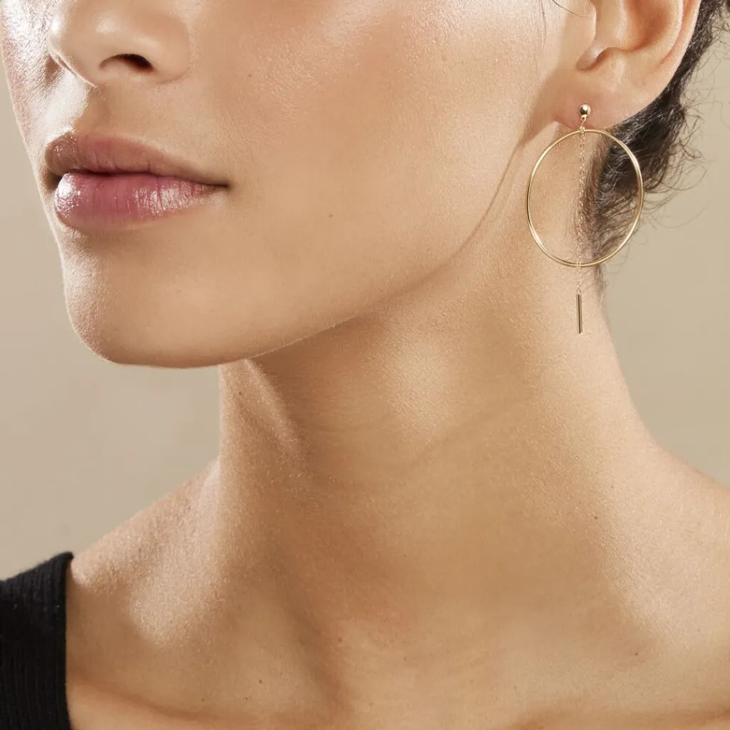 Histoire d'Or Créoles Roxana Cercles Ajourés Or Jaune Best