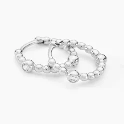 Histoire d'Or Créoles Salana Argent Blanc Oxyde De Zirconium Outlet