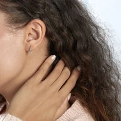 Histoire d'Or Créoles Sandrine Or Rose Strass Discount