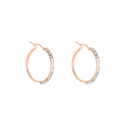 Histoire d'Or Créoles Sandrine Or Rose Strass Sale