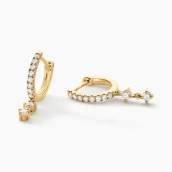 Histoire d'Or Créoles Sharyl Or Jaune Diamant Synthétique Hot