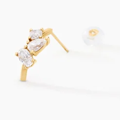 Histoire d'Or Créoles Shiny Garden Or Jaune Oxyde De Zirconium Best