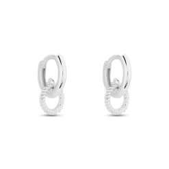 Histoire d'Or Créoles Sirkel Argent Blanc Outlet