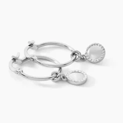 Histoire d'Or Créoles Sixties Argent Blanc Hot