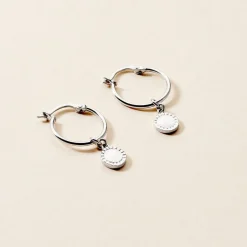 Histoire d'Or Créoles Sixties Argent Blanc Hot