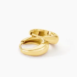 Histoire d'Or Créoles Skadi Acier Jaune Clearance