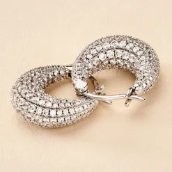 Histoire d'Or Créoles Sofia Argent Blanc Oxyde De Zirconium Discount