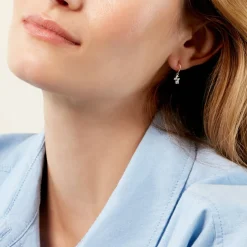 Histoire d'Or Créoles Sparkle Or Jaune Oxyde De Zirconium Clearance