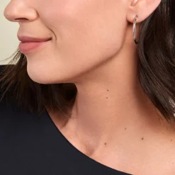 Histoire d'Or Créoles Tahaa Acier Blanc Clearance