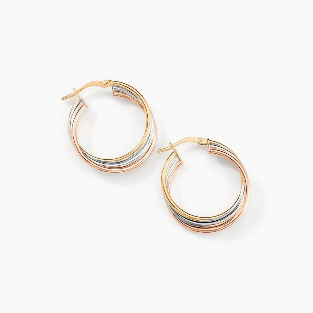 Histoire d'Or Créoles Tanya Or Tricolore Outlet