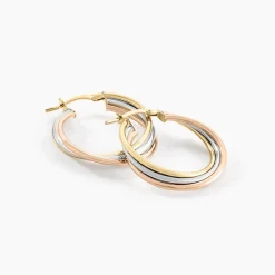 Histoire d'Or Créoles Tanya Or Tricolore Outlet