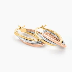 Histoire d'Or Créoles Tanya Or Tricolore New