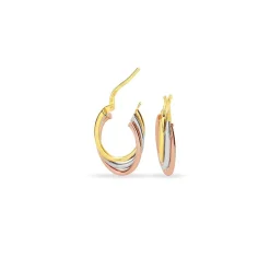 Histoire d'Or Créoles Tanya Or Tricolore New