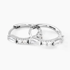 Histoire d'Or Créoles Taranis Or Blanc Diamant Synthétique Best