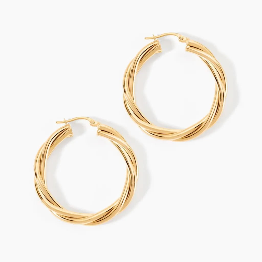 Histoire d'Or Créoles Tegan Or Jaune Hot