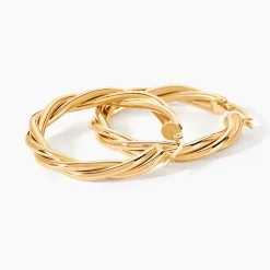 Histoire d'Or Créoles Tegan Or Jaune Hot