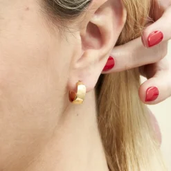 Histoire d'Or Créoles Terezia Or Jaune Sale