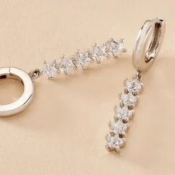 Histoire d'Or Créoles Teris Argent Blanc Oxyde De Zirconium