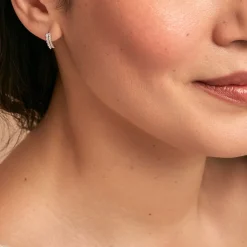 Histoire d'Or Créoles The Crown De Zirconium or blanc oxyde Sale