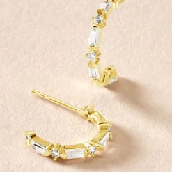 Histoire d'Or Créoles Tiara Or Jaune Oxyde De Zirconium New