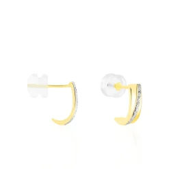 Histoire d'Or Créoles Timira Or Jaune Diamant Hot