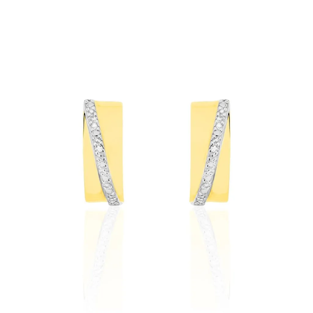 Histoire d'Or Créoles Timira Or Jaune Diamant Hot