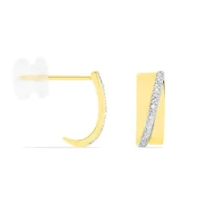 Histoire d'Or Créoles Timira Or Jaune Diamant Hot