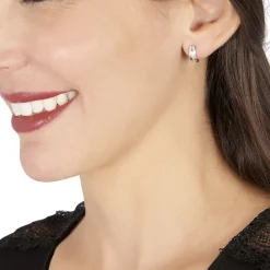 Histoire d'Or Créoles Timira Rondes Or Blanc Diamant Best