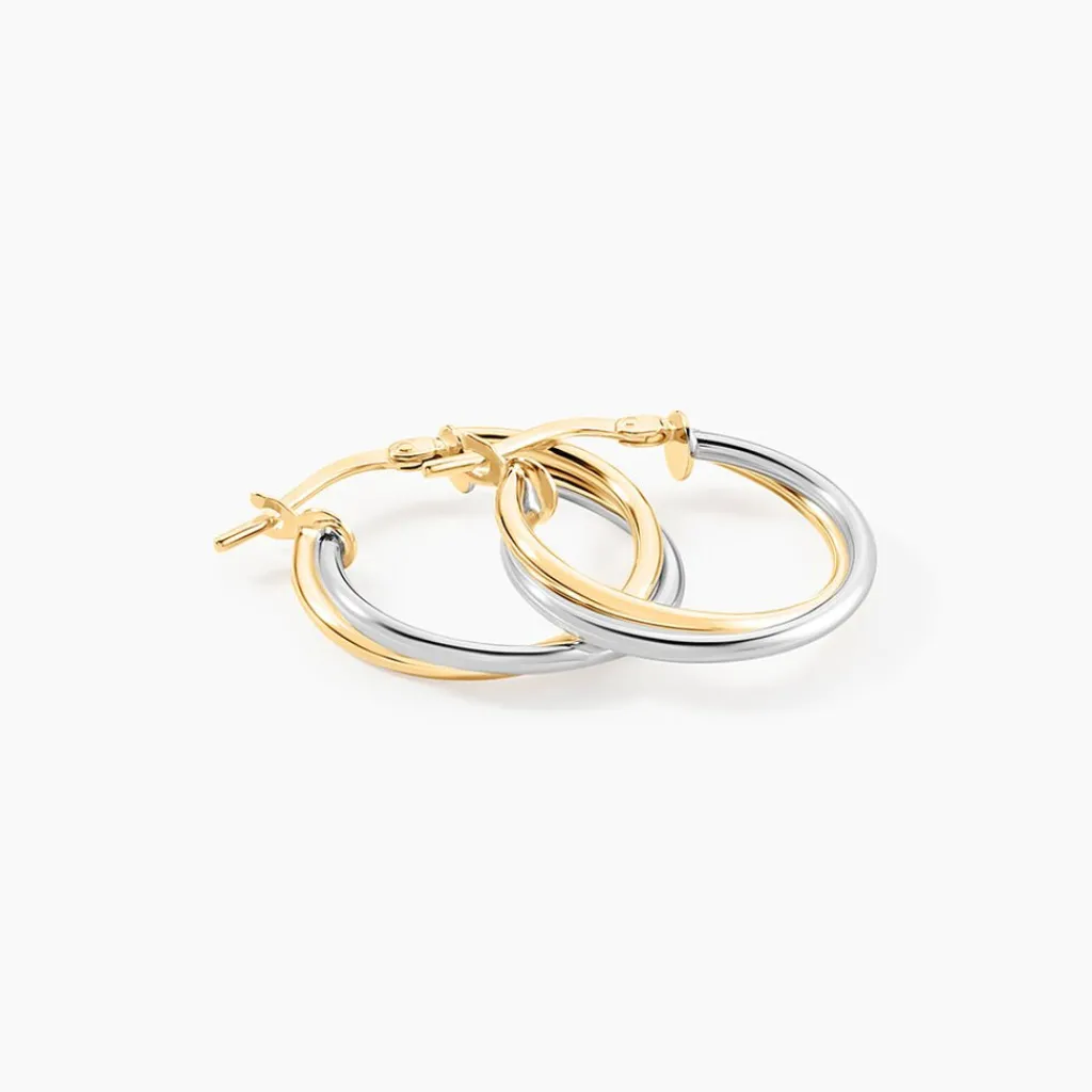 Histoire d'Or Créoles Tita Or Bicolore New