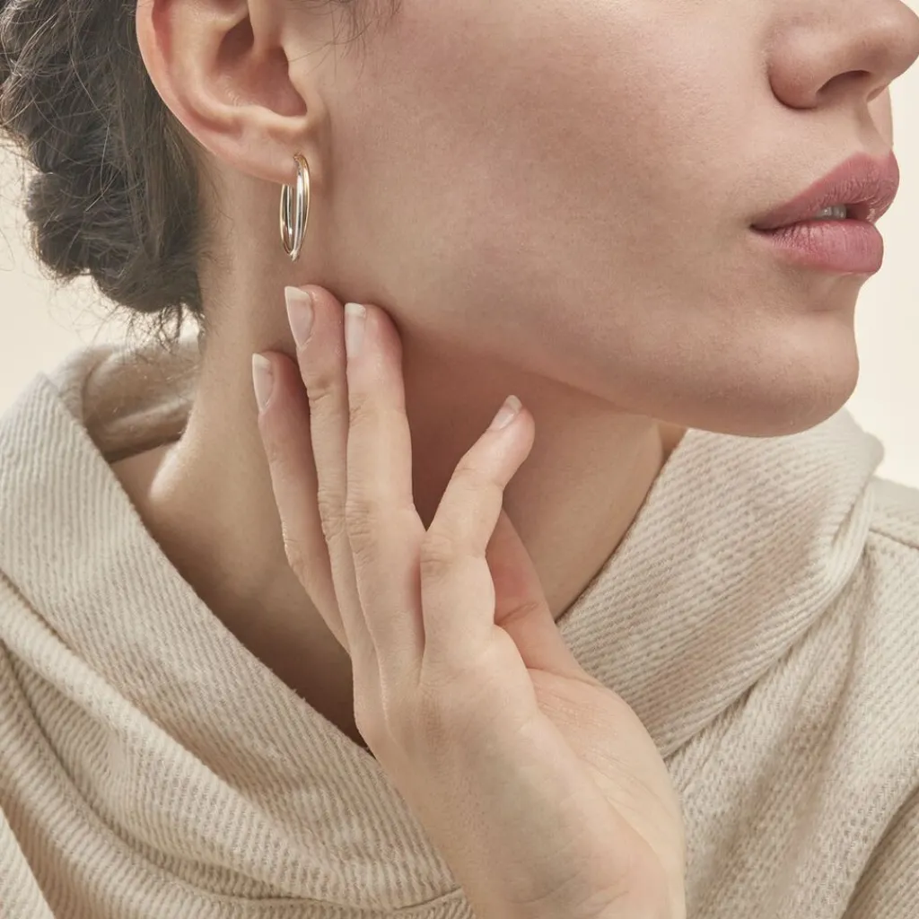 Histoire d'Or Créoles Tita Or Bicolore Outlet