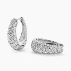 Histoire d'Or Créoles Tiwa De Zirconium argent blanc oxyde Outlet