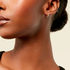 Histoire d'Or Créoles Twisted Plaque Or Jaune New