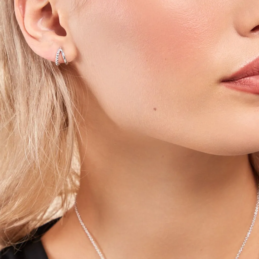 Histoire d'Or Créoles Two Argent Blanc