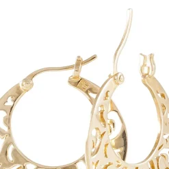 Histoire d'Or Créoles Tyfene Plaqué Or Jaune Discount