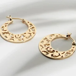 Histoire d'Or Créoles Tyfene Plaqué Or Jaune Discount