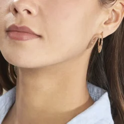 Histoire d'Or Créoles Tyfene Plaqué Or Jaune Discount