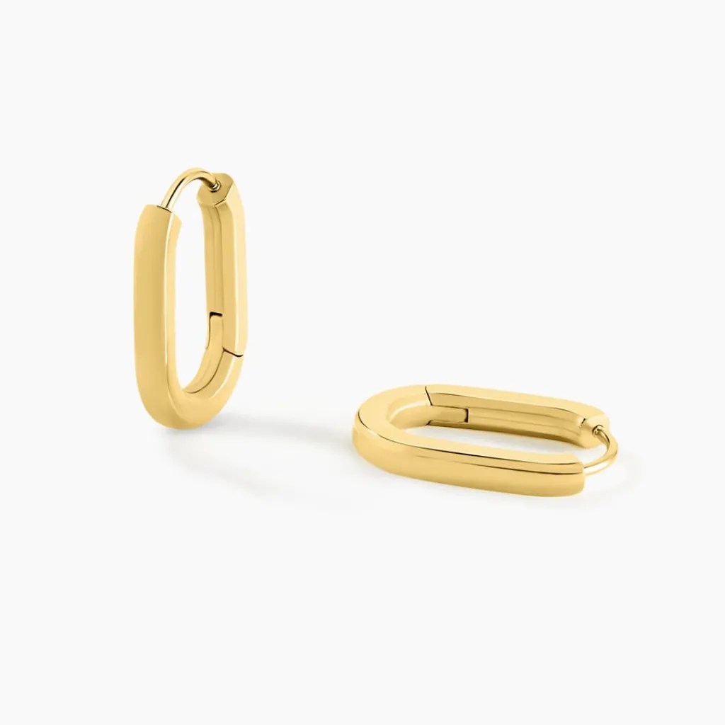 Histoire d'Or Créoles Urban Line acier doré