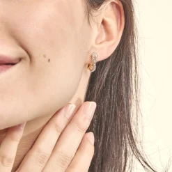 Histoire d'Or Créoles Ursella Or Jaune Strass Discount