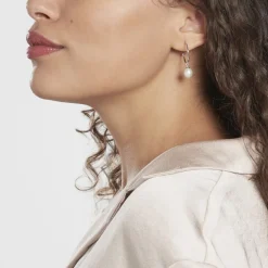 Histoire d'Or Créoles Walli Argent Blanc Perle De Culture Sale