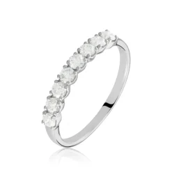 Histoire d'Or Demi Alliance Eloise Platine Blanc Diamant New