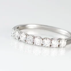 Histoire d'Or Demi Alliance Eloise Platine Blanc Diamant New