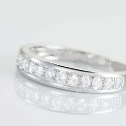 Histoire d'Or Demi Alliance Heket Argent Blanc Oxyde De Zirconium Best