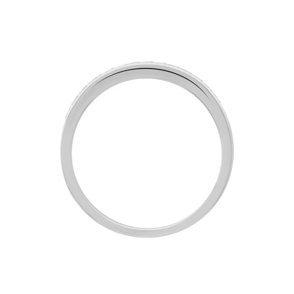 Histoire d'Or Demi Alliance Heket Argent Blanc Oxyde De Zirconium