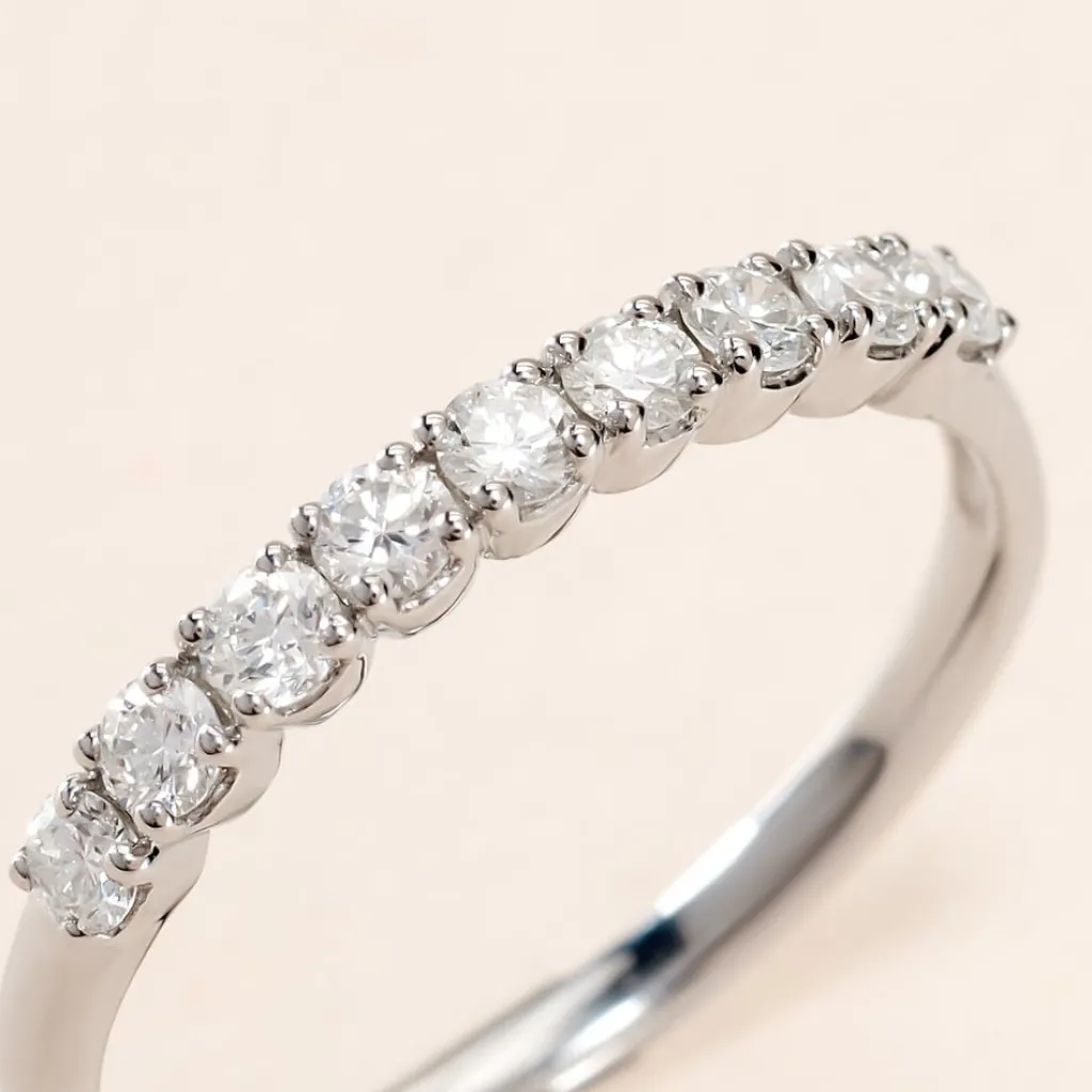 Histoire d'Or Demi Alliance Hera platine blanc diamant Online